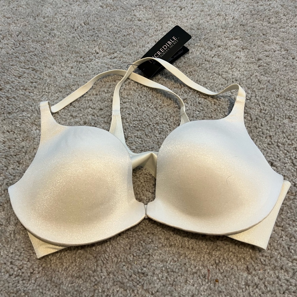 Victoria Secret front clasp white bra NWT 36C